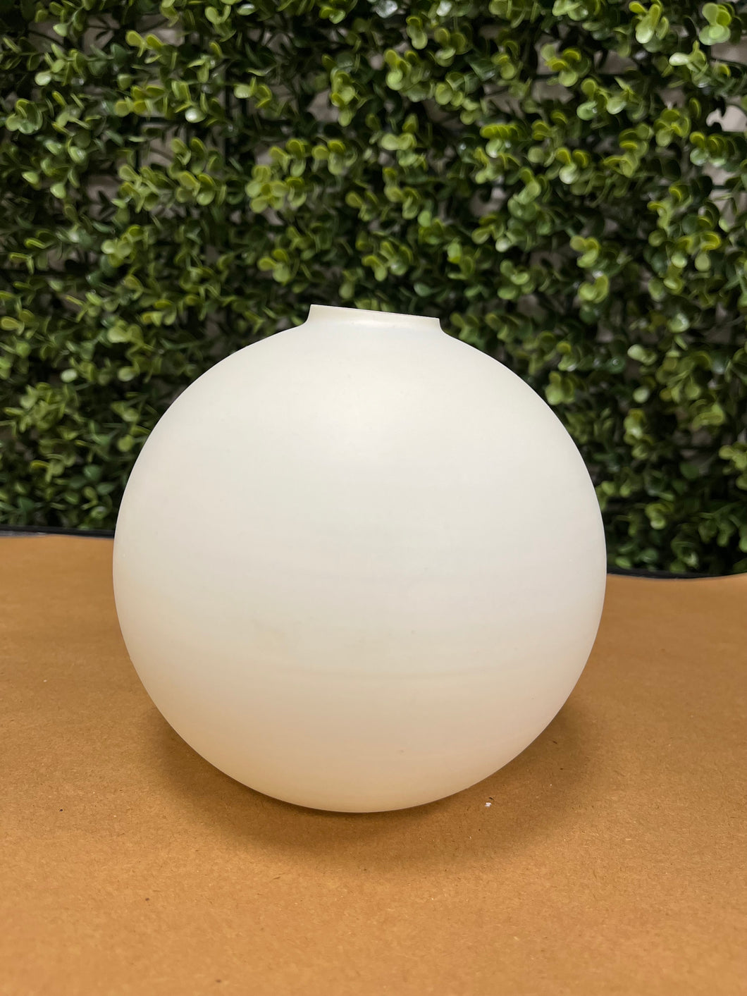White Matte Round Vase
