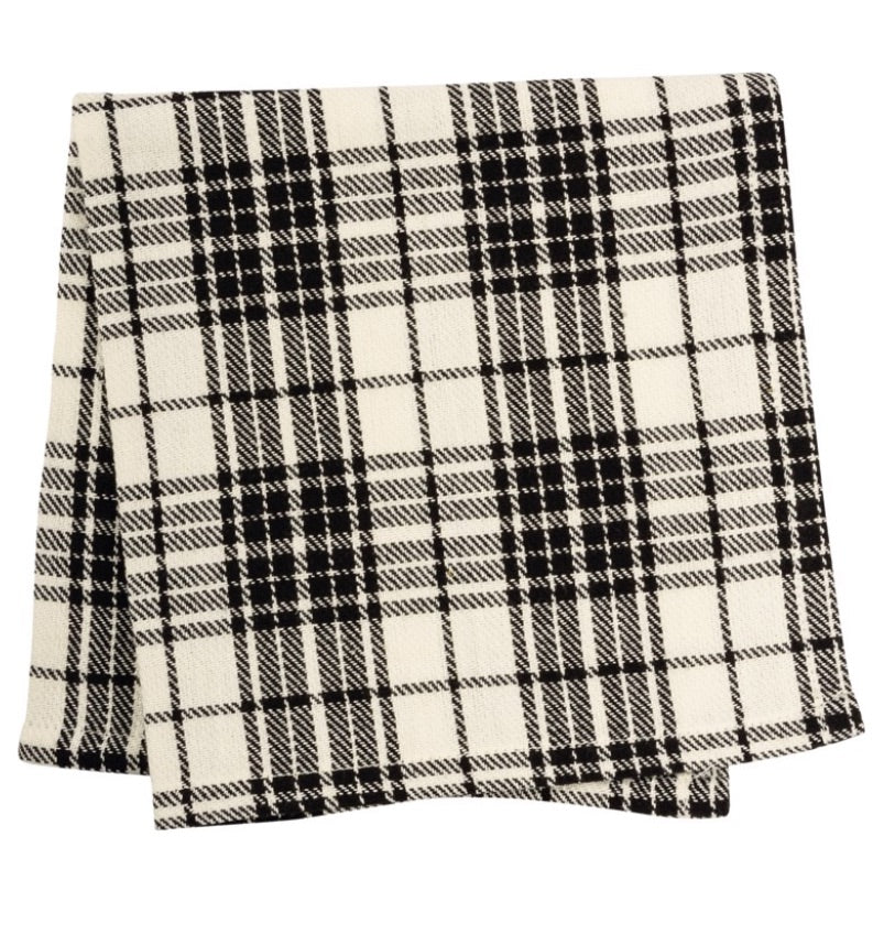Black & White Plaid Napkin