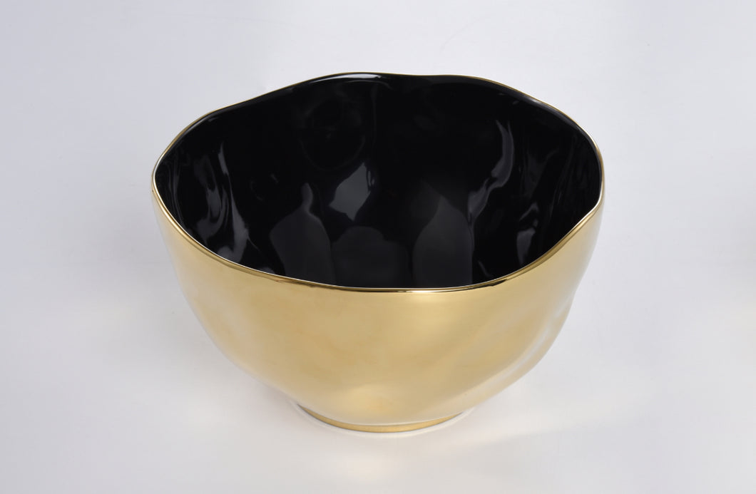 Extra Large Bowl - Black & Gold