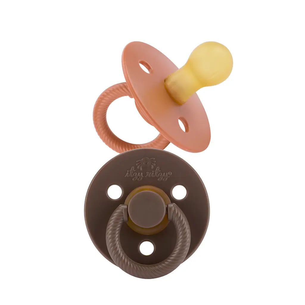 Chocolate + Caramel Natural Rubber Pacifiers