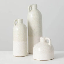 Load image into Gallery viewer, White Handled Bottle Vase
