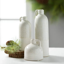 Load image into Gallery viewer, White Handled Bottle Vase
